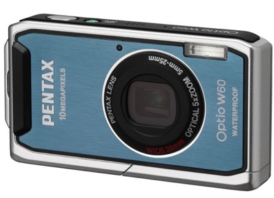 digital camera the optio w60 is a 10 megapixel camera with 5x optical