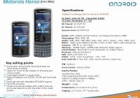 AT&T Motorola Heron Android Phone Details