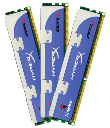 three 4GB DDR3 RAM modules