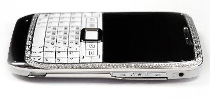 Nokia E71 White Diamond Encrusted Luxury Phone