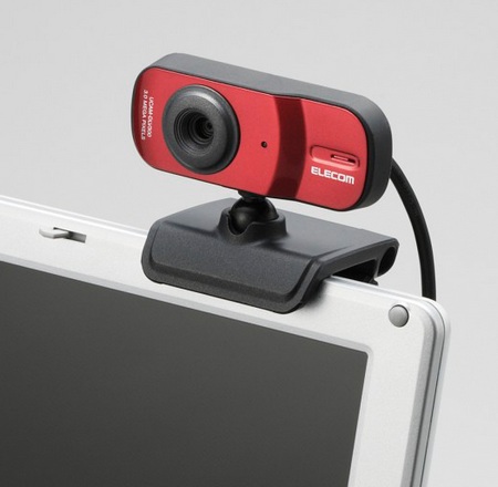 Elecom UCAM-DLV300T 3 megapixel webcam on monitor