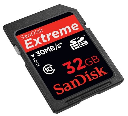 SanDisk Extreme 32GB SDHC card SanDisk Extreme 32GB SDHC card