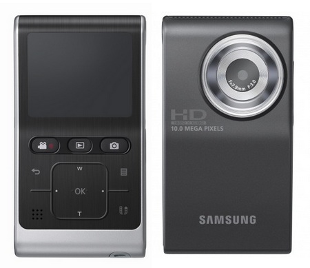 Samsung HMX-U10 Compact Full HD Camcorder front/back