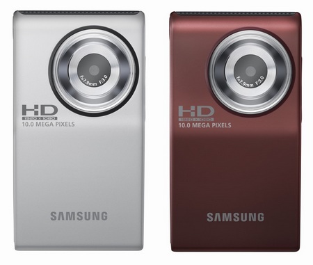 Samsung HMX-U10 Compact Full HD Camcorder silver, red