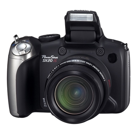 Canon PowerShot SX20 IS 20x Zoom Camera Front Canon PowerShot SX20 IS 20x zoom camera front