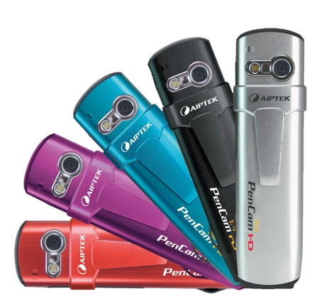 Aiptek PenCam HD Trio Pen-like 720p Camcorder colors