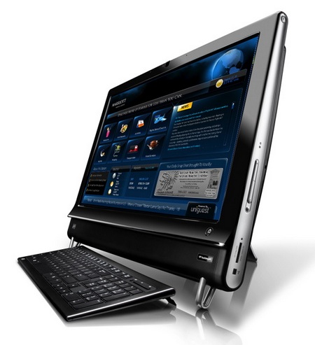 HP TouchSmart 9100 Multitouch Business PC. Along with the new TouchSmart 300 