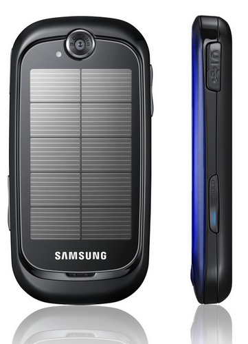 solar powered phone. Samsung Blue Earth Solar Phone