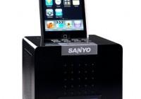 Sanyo DMP-P1 Cube Alarm Clock Radio for iPod