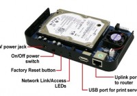 Addonics Mini NAS NAS25HDU2 Portable NAS Adapter inside