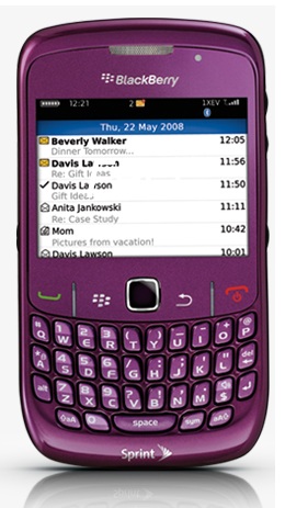 Sprint BlackBerry Curve 8530 Royale Purple smartphone