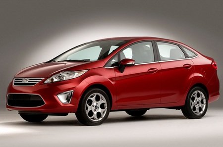 2011 Ford Fiesta with 40mpg fuel economy red