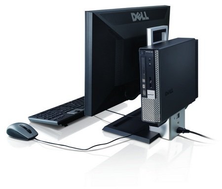 Dell OptiPlex 780 Ultra Small Form Factor PC mounted