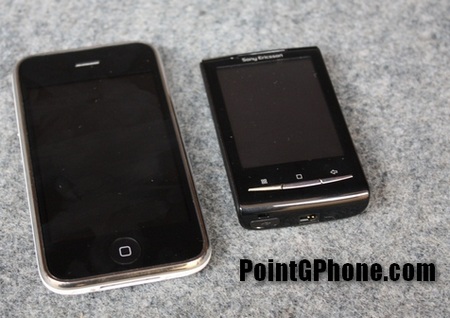 Sony Ericsson Robyn XPERIA X10 Mini vs iPhone Sony Ericsson Robyn XPERIA X10 Mini vs iPhone