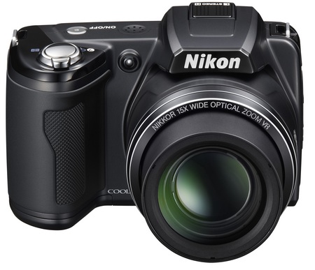 Nikon CoolPix L110 15x zoom camera front Nikon CoolPix L110 15x zoom camera front
