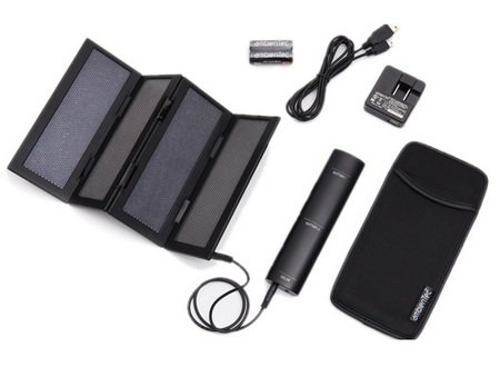 AmbienTec SolarFold portable solar charger package AmbienTec SolarFold portable solar charger package
