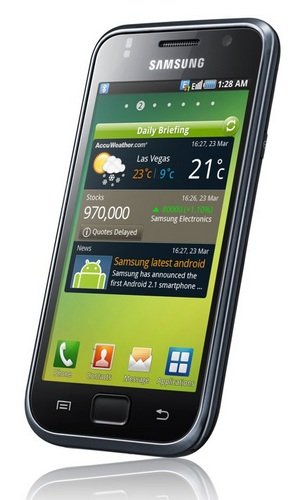 Samsung Galaxy S Smartphone - Android 2.1, 4-inch AMOLED, 1GHz CPU angle Samsung Galaxy S Smartphone - Android 2.1, 4-inch AMOLED, 1GHz CPU angle