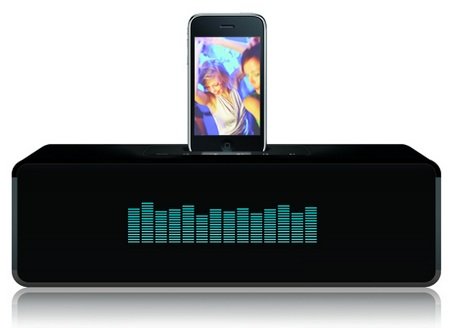 Santok SMC1000 iPhone iPod Boombox Speaker with Visual Equalizer front