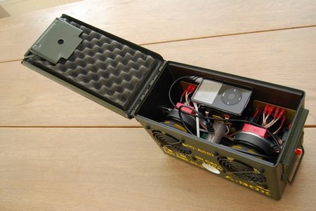 Thodio A-BOX ammobox speaker inside with ipod Thodio A-BOX ammobox speaker inside with ipod