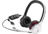 Asus CineVibe Gaming Headset with rumble-feedback vibrators white