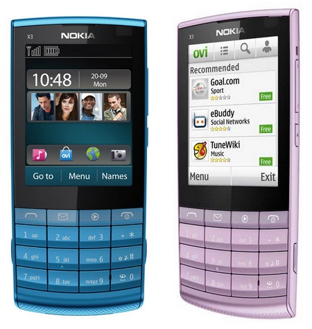 Nokia X3-02 Touch and Type Mobile Phone blue purple