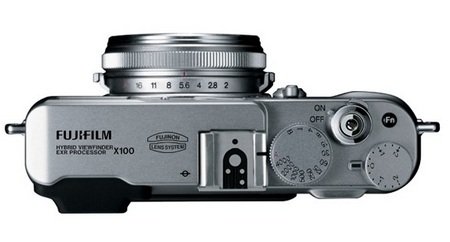 FujiFilm FinePix X100 Camera with Hybrid Viewfinder top FujiFilm FinePix X100 Camera with Hybrid Viewfinder top