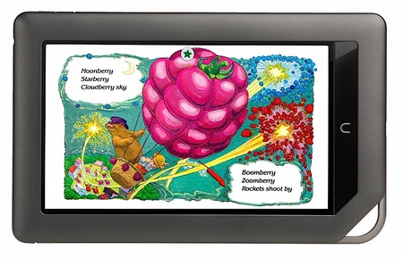 Barnes & Noble NOOKcolor e-book reader with color touchscreen landscape