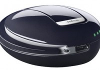 Jabra STONE2 Bluetooth Headset attached to charger