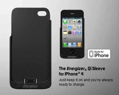 Energizer Qi Sleeves for iPhone 4