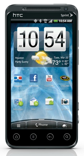 Sprint HTC EVO 3D 4G Smartphone with QHD 3D Display homescreen