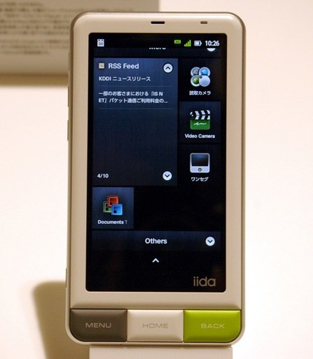 KDDI au iida INFOBAR A01 Android Smartphone iida UI