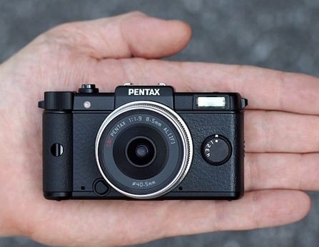 Pentax Q is the World's Smallest and Lightest Interchangeable Lens Camera on hand