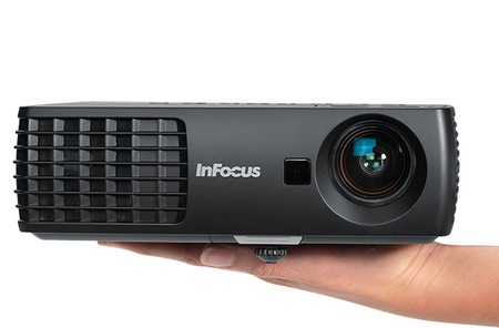 InFocus IN1110 and IN1112 Projectors on hand