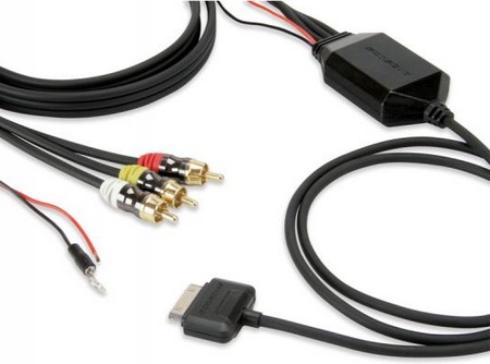 Scosche sneakPEEK auto In-car A V Cable for iPhone, iPod, iPad
