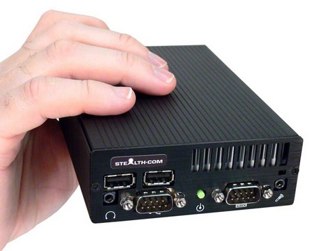 Stealth LPC-125LPM Low-powered Rugged Small Form Factor PC on hand