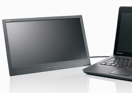 Lenovo ThinkVision LT1421 14-inch Mobile Monitor with a thinkpad
