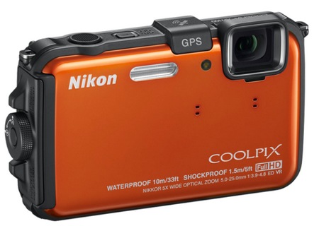 Nikon CoolPix AW100 Rugged Digital Camera orange