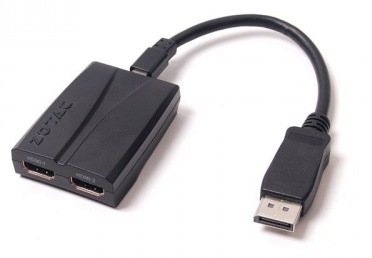 Zotac DisplayPort to Dual HDMI Adapter and Mini-DisplayPort to Dual HDMI Adapter.