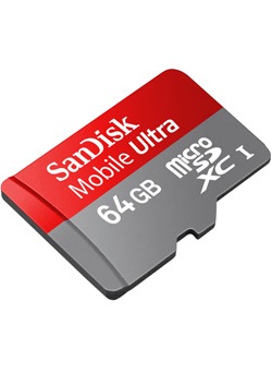 SanDisk Mobile Ultra 64GB microSDXC Memory Card.