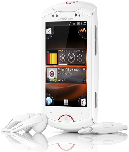 Sony Ericsson Live with Walkman Android Phone white front Sony Ericsson Live with Walkman Android Phone white front