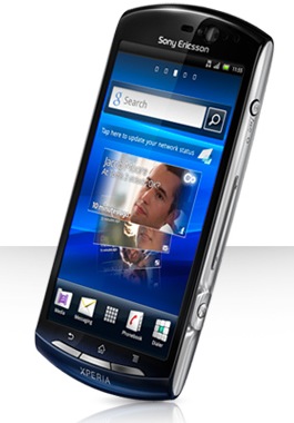 Sony Ericsson Xperia neo V Android Phone blue gradient Sony Ericsson Xperia neo V Android Phone blue gradient