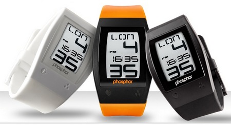 Phosphor World Time Sport E-ink Digital Watch