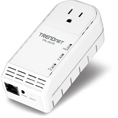 TRENDnet TPL-307E 200Mbps Powerline AV Adapter with Bonus Plug 1