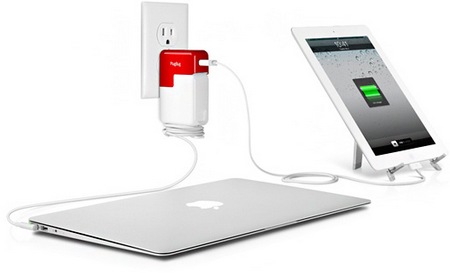 Twelve South PlugBug iPhone iPad Charger Attaches to MacBook Power Adapter in use