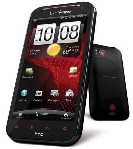 Verizon HTC Rezound Smartphone with Beats Audio front back Verizon HTC Rezound Smartphone with Beats Audio front back