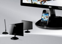 AOC e2343Fi LCD Display with integrated iPhone iPod Dock