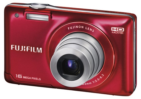 Fujifilm FinePix JX580 Digital Camera Red Front Left