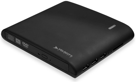 Velocity Micro VMUltra Drive packs Hard Drive, DVD Burner, Card Reader and USB Hub