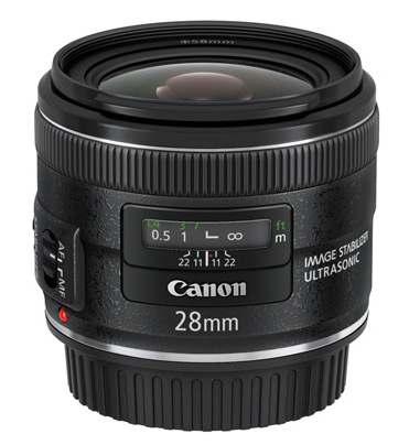 Canon EF 28mm f2.8 IS USM Lens with Optical Image Stabilization Canon EF 28mm f2.8 IS USM Lens with Optical Image Stabilization