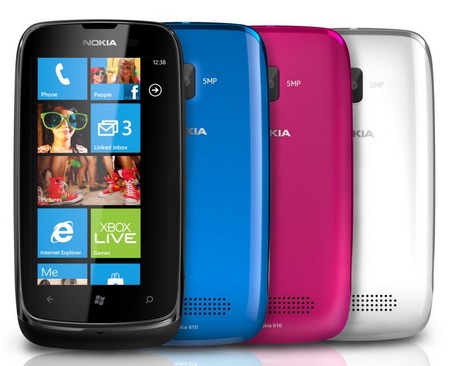 Nokia Lumia 610 Affordable Windows Phone colors